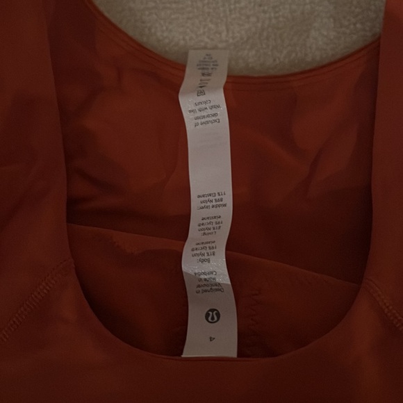 🍋🧡🍊NEW- Lululemon Alian high neck tank top in canyon orange - Picture 12 of 17